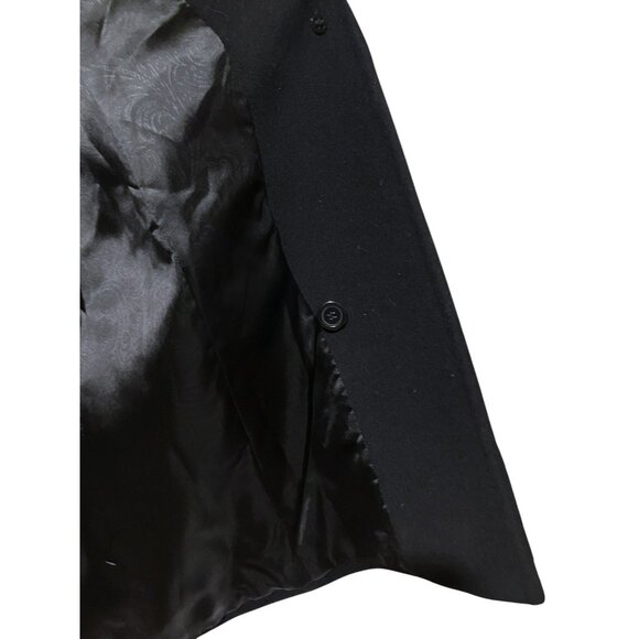 Vintage Lambswool Cashmere Overcoat 6 Pockets Minimalist Neutral Luxury Preppy - Picture 8 of 12